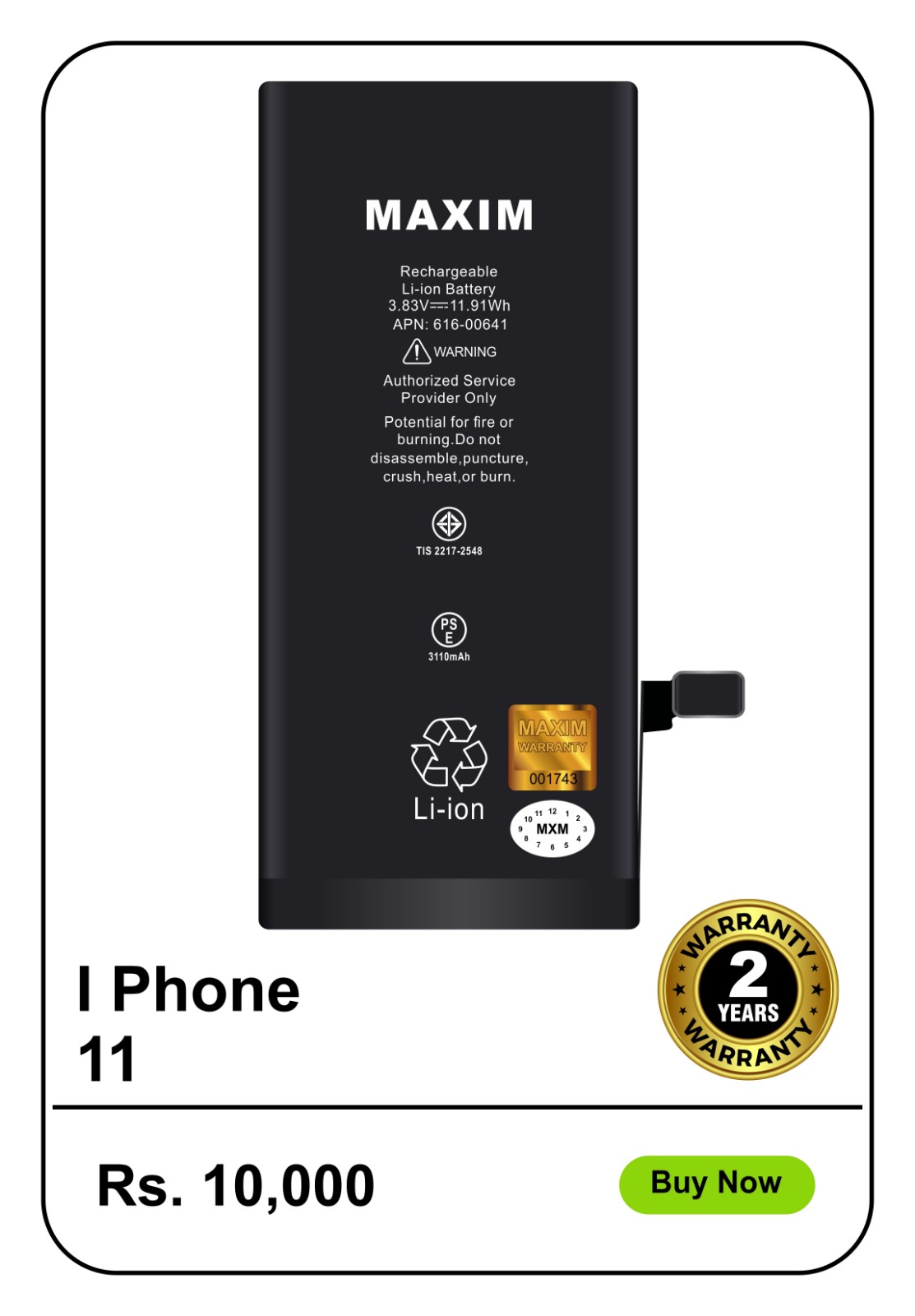 Iphone 11 battery for sale